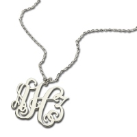 Personalized Taylor Swift Monogram Necklace Sterling Silver