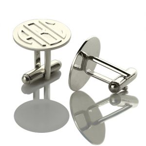 Valentine's Day Mens Cufflinks Presents with Block Monogram