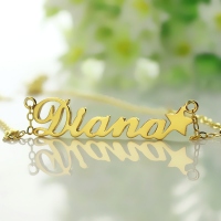 18K Gold NamePlate Necklace