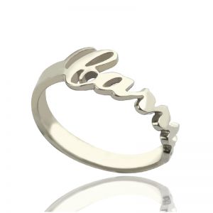 Personalized Carrie Name Ring Gift Sterling Silver