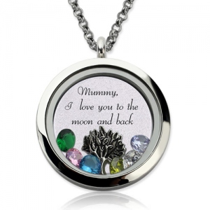 Personalized Inspirational Locket with Birthstones