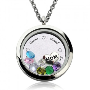 Custom Memory Living Locket With Name & Birthstones