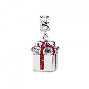 Sterling Silver 925 Classic-looking Gift Box Charm