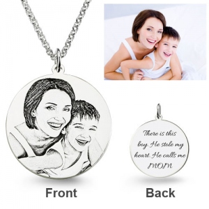 Personalized Photo Engraved Necklace