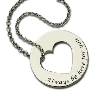 Personalized Promise Necklace For Her Sterling Silver