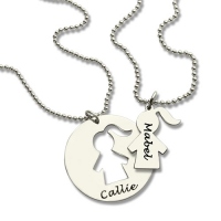 Mother Daughter Necklace Set