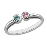 dual birthstones ring