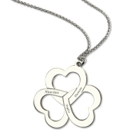 Silver Triple Heart Necklace