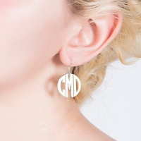 monogram earrings