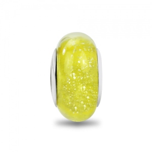 yellow glass charm