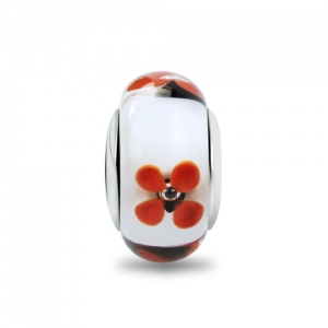 flower murano glass bead