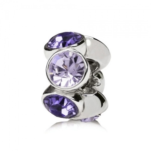 Lavender and Light Purple Birthstone Charm