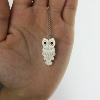 Cute Birthstone Owl Name Necklace for Girls