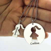 Mother Daughter Necklace Set