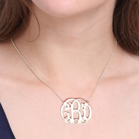 Celebrity monogram necklace