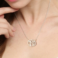 Celebrity monogram necklace