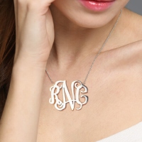 Celebrity monogram necklace