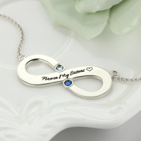 engraved infinity necklace