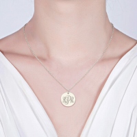 Round Monogram Necklace