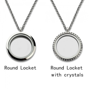 Custom Circle Christmas Floating Locket Stainless Steel