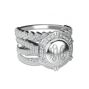 engraved monogram rings