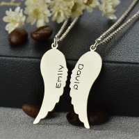 Angel Wings Mother Daughter Necklaces Set