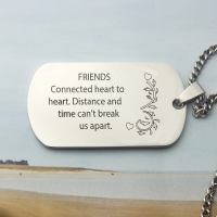 Titanium Steel Best Friends Dog Tag Name Necklace