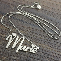 Cute Name Necklace for Her Sterling Silver