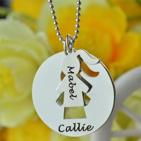 Mother Daughter Necklace Set