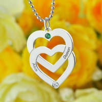 Double heart necklace