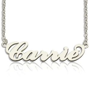 Personalized Carrie Name Necklace Sterling Silver