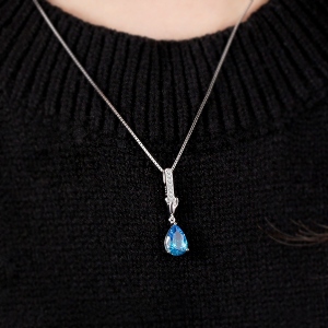 drop birthstone necklace