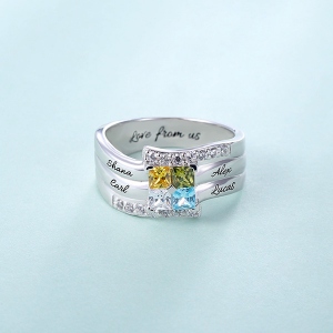 Quad birthstone Ring