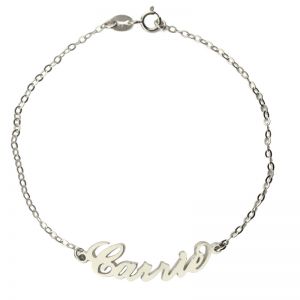 Personalized Sterling Silver Carrie Name Bracelet