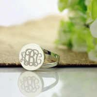 Engraved Initial Rings