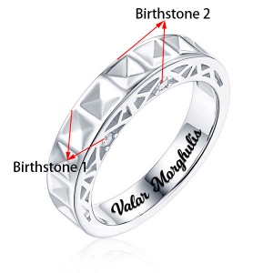 Personalized Love Bridge inspired With Birthstone Promise Ring