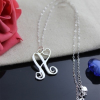 Silver Initial Letter Necklace