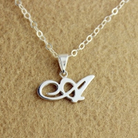 Silver Initial Necklace