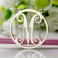 Silver Initial Pendant Necklace