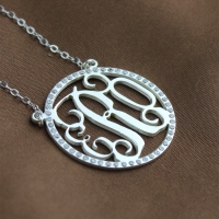 Silver Monogram Necklace