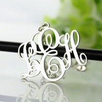 Silver Monogram Necklace