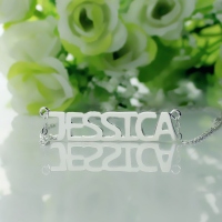 Silver Name Pendant Necklace