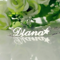 Silver Name Plate Necklace