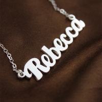 Silver Name Plate Necklace