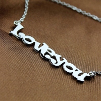 Sterling Silver Letter Pendant Necklace