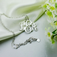 Sterling Silver Monogram Necklace