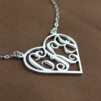 White Gold Monogram Pendant