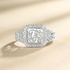 monogram ring	