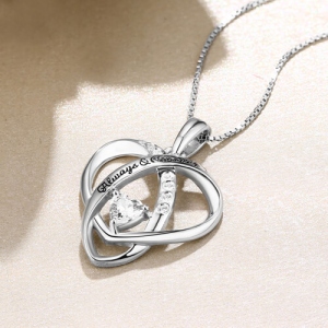 Personalized "Always & Forever" Heart Necklace