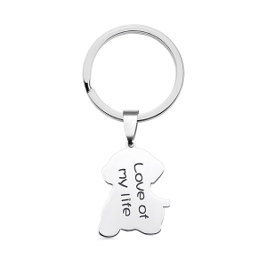 Engraved Pet Color Photo Keychain